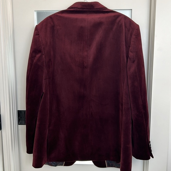 Linea Uomo Size 44 Burgundy Smoking Jacket - Picture 5 of 7